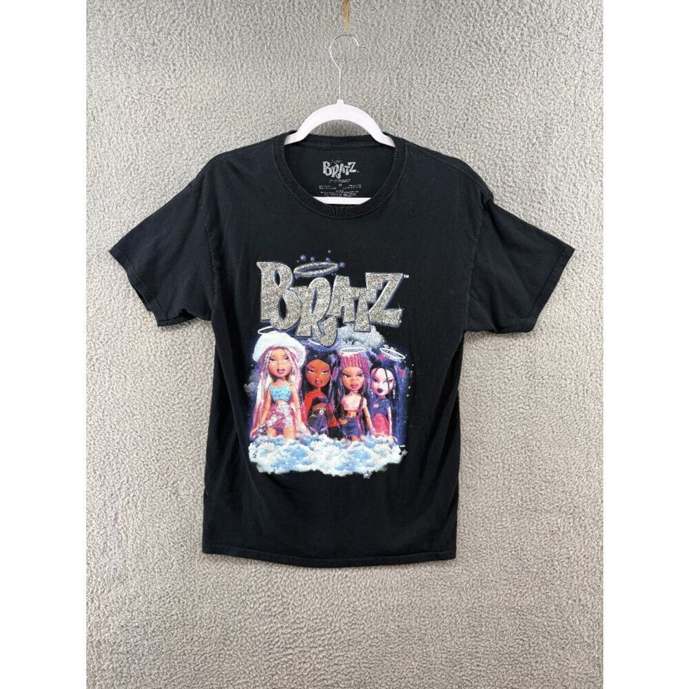 Bratz 20th Anniversary Graphic T Shirt Black Y2K Doll Tee Medium